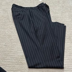 Banana Republic gray striped wool suit